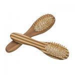 Household Middle Massaging Hair Brush With Oval Bamboo Handle for sale