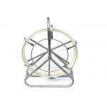 Galvanized Frame Fiberglass Cable Puller Strength Resin With Rubber Wheel for sale