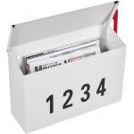 0.8mm Thickness Print Custom Logo Black Powder Coated Wall Mounted Mailbox for Outdoor for sale