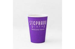 China 540ml Disposable Ripple Coffee Cups Double PE Coated 16oz Single Wall Paper Cup supplier