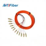 Simplex Duplex 12 cores Fiber Optical  Pigtail OM2 50um For FTTH Network for sale