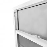 Top- AAMA Certified Vinyl UPVC Single Hung Windows with Fiberglass Screen Netting Material