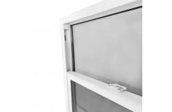 China Top- AAMA Certified Vinyl UPVC Single Hung Windows with Fiberglass Screen Netting Material supplier