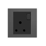UK Square Box Socket With 3 Round Holes 15A 250V flame resisting