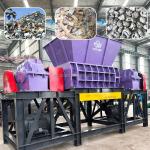 High Efficiency Waste Shredder Machine Automatic Plastic Twin Shaft Shredder for sale