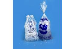 China Reusable Injecting LDPE 1.5mil Drawstring Ice Bag Biodegradable supplier