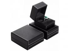 China Rectangular PU Leather Box Recyclable Necklace Box Packaging Embossing supplier