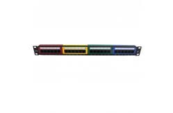 China Inline Coupler Cat6 24 Port Keystone Patch Panel 1U 19 Inch supplier