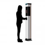 Silver Contactless Hand Sanitizer Dispenser For Thermometer Device