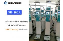 China Coin Operated Auto Blood Pressure Machine With LCD HD 10.1 Inch Display supplier
