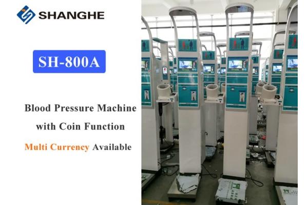 Coin Operated Auto Blood Pressure Machine With LCD HD 10.1 Inch Display