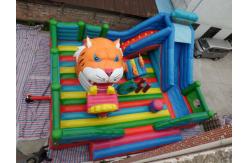 China 0.55mm PVC Tarpaulin Inflatable Amusement Park For Family Garden supplier