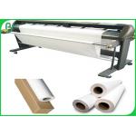 Good Strength 80gsm White Inkjet Plotter Paper Roll For Garment Cutting System for sale