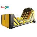Inflatable Dry Slide Commercial Wave Ropeway Games Inflatable Zip Line Slide Combos Logo Printing for sale