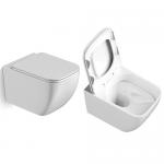 Washdown P Trap Wall Hung Toilet Elongated With Concealed Cistern for sale