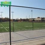 100ft Galvanized Black Chain Link Fence Cyclone Wire Mesh Fence Panel For Sport Game for sale