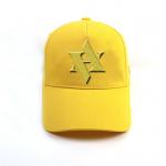 Yellow Printed Baseball Caps 5 Panels / Women 'S Fashion Baseball Caps for sale