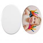 Blank Coated Oval Sublimation Ceramic Photo Tiles Memorial Portraits For Seniors Tombstone Ceramic Photo Tiles for sale