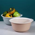 Plastic Double Layer Asphalt Basket For Kitchen Wash Vegetables Fruits for sale