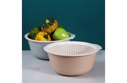 China Plastic Double Layer Asphalt Basket For Kitchen Wash Vegetables Fruits supplier