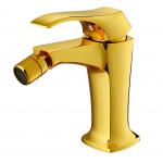 Drip Free Light Gold Bidet Mixer Taps 157mm High Basin Hot And Cold Taps for sale