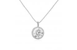 China ODM Sterling 925 Silver Pendant Custom Pattern Crystal Necklace supplier