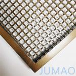 Crimped Metal Mesh Cabinet Insert For Doors Antique Brass for sale