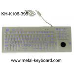 PS2 Rubber Industrial Silicone Keyboard Ruggedized Backlight With Trackball Mouse for sale