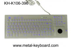China PS2 Rubber Industrial Silicone Keyboard Ruggedized Backlight With Trackball Mouse supplier