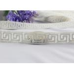 Irregular Graph 100% Cotton Lace Fabric Trim For Garment By The Yard Water Soluble for sale