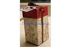 China gift   box with ribbon and tag supplier