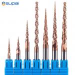4 Flutes 3/8 TiN Coated Tapered End Mills for sale