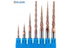 China 4 Flutes 3/8 TiN Coated Tapered End Mills supplier