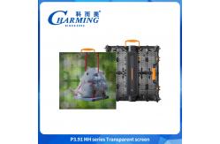 China P3.91 Windproof Net Led Panel Multiscene 500*500mm Transparent Advertising Screen supplier