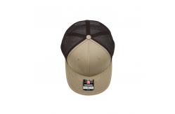 China Adjustable Size Blank Contrast 6 Panel Trucker Cap Cotton Sweatband supplier