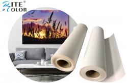 China 220gsm Inkjet Polyester Canvas Rolls Aqueous Waterproof  Matte Anti Cracking supplier