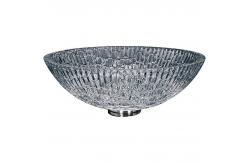 China Lacquered Corner Cabinet Crystal Wash Basins Black Round Modern Designed supplier