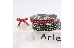China 10mmX45Yards Gift Wrap Heart Pattern Satin Ribbon Roll Grosgrain Ribbon supplier
