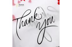 China HDPE Custom Die Cut Handle Printed Plastic Bag supplier