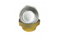 China Aluminum Foil Container for Versatile Preservation in Oval Gold Round Shape supplier