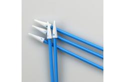 China Pointy Sharp Sponge Head 76mm Foam Swabs Blue Handle For Precision Cleaning supplier