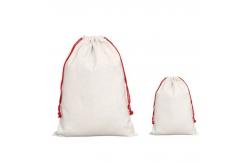 China Custom Logo Linen Sublimation Drawstring Bag Santa Sacks Sublimation Blank Christmas Gift Bags supplier