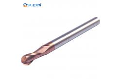 China HRC55 CNC Ball Nose Spiral End Mills Vollhartmetall For Wood supplier