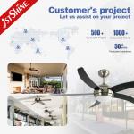 53.4w Modern LED Ceiling Fan 3 Speed Choice With Reversible Motor