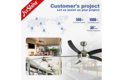 China 53.4w Modern LED Ceiling Fan 3 Speed Choice With Reversible Motor supplier