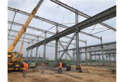 China Customized Steel Structure Workshop Building , Prefabricated Light Metal Frame Construction supplier