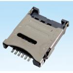 SIM Thermoplastic Housing Electrical Cable Connectors High=1.5mm 6Pin Push Type for sale