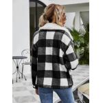                  Fashion Fleece Zipper Womens Coats Plaid Flannel Jacket Luxury Coat Casual Winter Stylish             