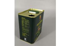 China Rectangular Cooking Oil Tin Can Container 2L With Spout Cap supplier