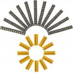 AaL-49-17 S Gold/Silver/Black Metal Base plastic lettering price tags for sale